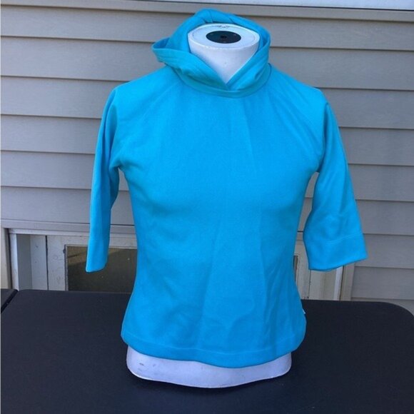 Nike Tops - Tomato girl Nike Pro Dri Fit Hoodie Women's M Running Workout Gear Light Blue